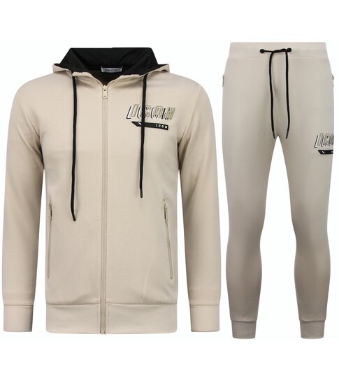 True Rise Trainingspakken - Tracksuit ICON -  Joggingpak Heren - Huispak Heren Volwassenen - Twinset -  5732 - Bruin