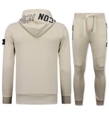 True Rise Joggingpak Heren Volwassenen  - Huispak ICON - Trainingspak Heren - Tracksuit - 11765 - Bruin