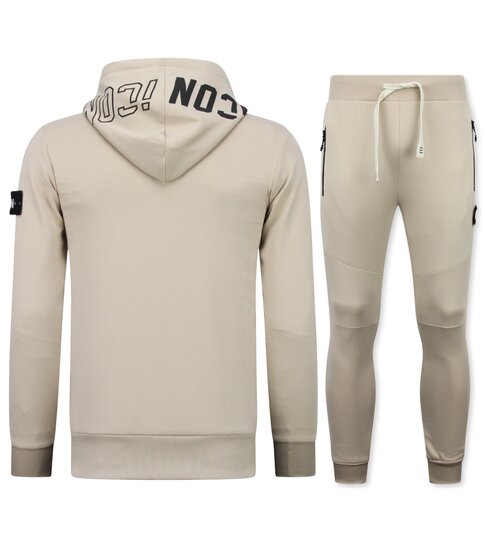 True Rise Joggingpak Heren Volwassenen  - Huispak ICON - Trainingspak Heren - Tracksuit - 11765 - Bruin