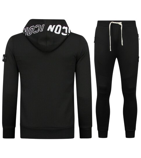 True Rise Huispak ICON - Trainingspak Heren - Joggingpak Heren Volwassenen - Tracksuit - 11765 - Zwart
