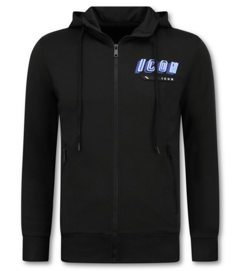 True Rise Trainingspak Heren - Tracksuit ICON - Joggingpak Volwassenen - Huispak - Set Heren -  5732 - Zwart / Blauw