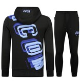 TopStar Trainingspak Heren - Tracksuit ICON - Joggingpak Volwassenen - Huispak - Set Heren -  5732 - Zwart / Blauw