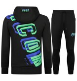 TopStar Joggingpak Heren - Trainingspakken - Tracksuit ICON - Huispak - Twinset -  5732 - Zwart / Groen