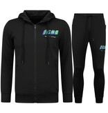 True Rise Joggingpak Heren - Trainingspakken - Tracksuit ICON - Huispak - Twinset -  5732 - Zwart / Groen