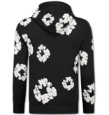 True Rise Dik Geweven Heren Trainingspak met Bloemenprint all Over Print - Bloemenpak Heren - Twinset - 5991 - Zwart