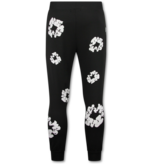 True Rise Dik Geweven Heren Trainingspak met Bloemenprint all Over Print - Bloemenpak Heren - Twinset - 5991 - Zwart
