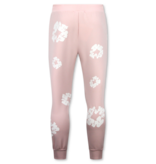 True Rise Dik Geweven Heren Trainingspak met Bloemenprint all Over Print - Bloemenpak Heren - Twinset - 5991 - Roze
