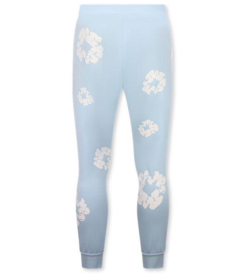 True Rise Dik Geweven Heren Trainingspak met Bloemenprint all Over Print - Bloemenpak Heren - Twinset - 5991 - Blauw