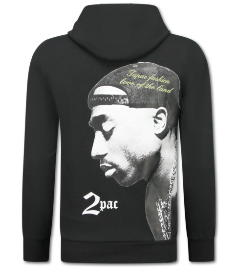 True Rise Tupac Trainingspak Hoodie - 2Pac Joggingpak Hoodie Heren - Huispak Heren Volwassenen - 663- Zwart