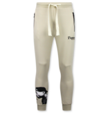 TopStar Tupac Trainingspak  - 2Pac Joggingpak Hoodie Heren - Huispak Heren Volwassenen - 663- Bruin