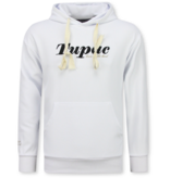 True Rise Tupac Trainingspak  - 2Pac Joggingpak Hoodie Heren - Huispak Heren Volwassenen - 663- Wit
