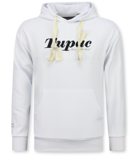 TopStar Tupac Trainingspak  - 2Pac Joggingpak Hoodie Heren - Huispak Heren Volwassenen - 663- Wit