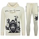2Pac Joggingpak Hoodie Heren  - Tupac Trainingspakk Hoodie - Huispak Heren Volwassenen - 672 - Geel /Beige