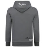 TopStar 2Pac Joggingpak Hoodie Heren  - Tupac Trainingspakken  - Huispak Heren Volwassenen - 672 -Grijs