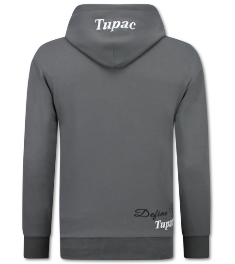 True Rise 2Pac Joggingpak Hoodie Heren  - Tupac Trainingspakken  - Huispak Heren Volwassenen - 672 -Grijs