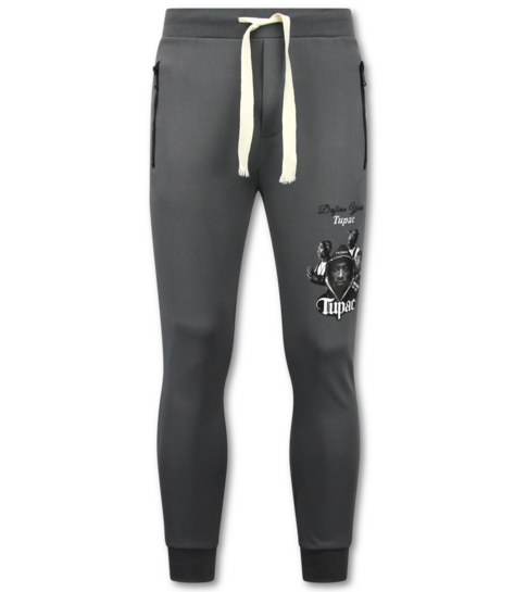 TopStar 2Pac Joggingpak Hoodie Heren  - Tupac Trainingspakken  - Huispak Heren Volwassenen - 672 -Grijs