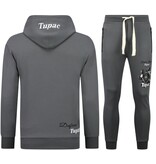 TopStar 2Pac Joggingpak Hoodie Heren  - Tupac Trainingspakken  - Huispak Heren Volwassenen - 672 -Grijs