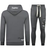 True Rise 2Pac Joggingpak Hoodie Heren  - Tupac Trainingspakken  - Huispak Heren Volwassenen - 672 -Grijs