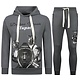 2Pac Joggingpak Hoodie Heren  - Tupac Trainingspakken  - Huispak Heren Volwassenen - 672 -Grijs