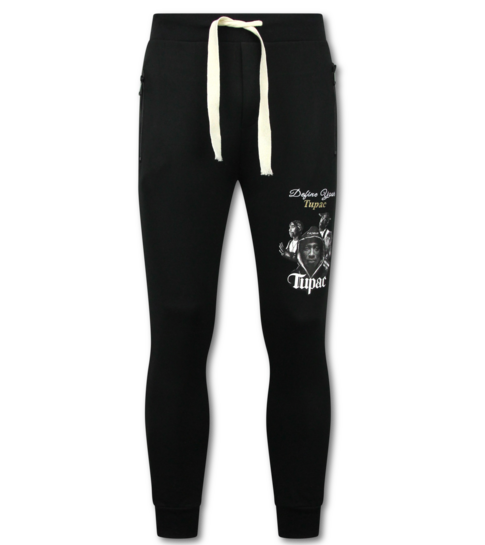 True Rise 2Pac Joggingpak Hoodie Heren  - Tupac Trainingspakk Hoodie - Huispak Heren Volwassenen - 672 - Zwart