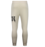 TRUE RISE Dik Geweven Joggingbroek heren ICON - Trainingsbroek Heren Lang - 5777 - Beige