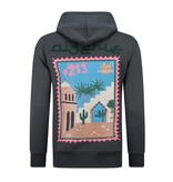 TRUE RISE Oversized Hoodie Heren met Capuchon - Algerie Print - Dik Geweven - 5816- Grijs