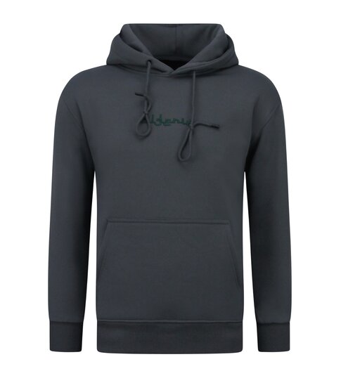 TRUE RISE Oversized Hoodie Heren met Capuchon - Algerie Print - Dik Geweven - 5816- Grijs