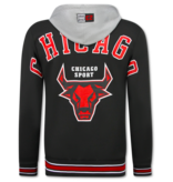 True Rise Trainingspakken Heren Chicago Bulls  - Joggingpak Heren - Huispak Heren Volwassenen - 5591 - Zwart / Rood