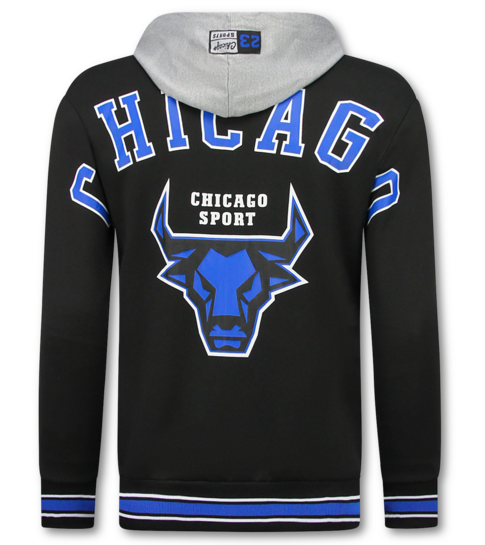True Rise Trainingspakken Heren Chicago Bulls  - Joggingpak Heren - Huispak Heren Volwassenen - 5591 - Zwart / Blauw