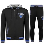 TopStar Trainingspakken Heren Chicago Bulls  - Joggingpak Heren - Huispak Heren Volwassenen - 5591 - Zwart / Blauw