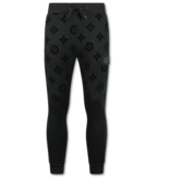 True Rise Dik Geweven Joggingpak voor Heren - Teddy Huispak -  Trainingspak Heren - 5308 - Zwart