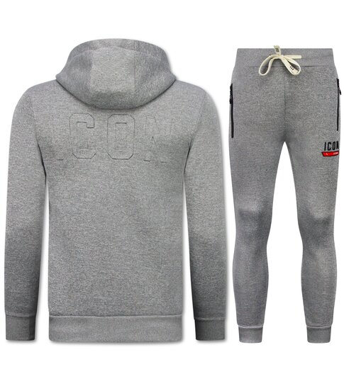 TopStar Dik Geweven Joggingpakken Heren  ICON   - Trainingspakken  - Huispakken  Volwassenen -  11986 - Grijs