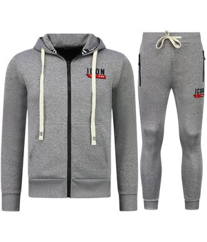  TopStar Dik Geweven Joggingpakken Heren  ICON   - Trainingspakken  - Huispakken  Volwassenen -  11986 - Grijs