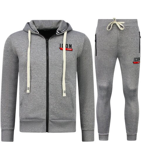 TopStar Dik Geweven Joggingpakken Heren  ICON   - Trainingspakken  - Huispakken  Volwassenen -  11986 - Grijs