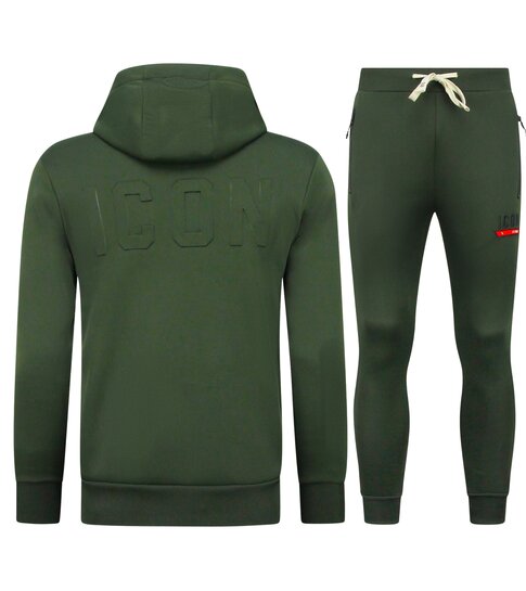 True Rise Dik Geweven Joggingpakken Heren  ICON   - Trainingspakken  - Huispakken  Volwassenen -  11986 - Groen