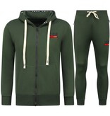 True Rise Dik Geweven Joggingpakken Heren  ICON   - Trainingspakken  - Huispakken  Volwassenen -  11986 - Groen