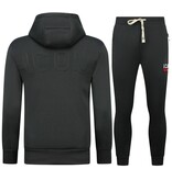 True Rise Dik Geweven Joggingpakken Heren  ICON   - Trainingspakken  - Huispakken  Volwassenen -  11986 - Zwart
