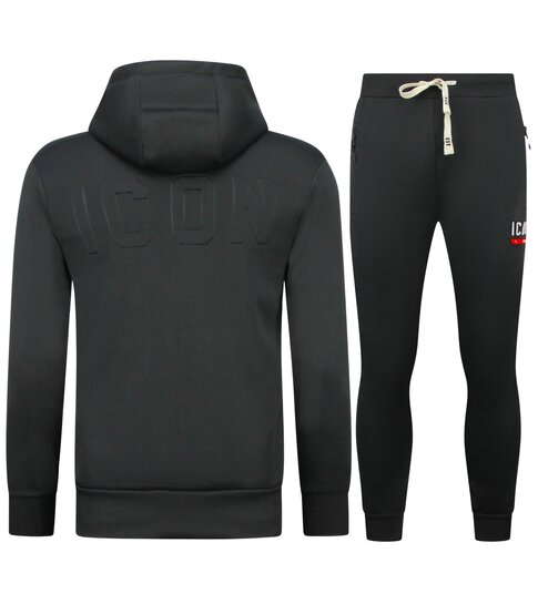 TopStar Dik Geweven Joggingpakken Heren  ICON   - Trainingspakken  - Huispakken  Volwassenen -  11986 - Zwart