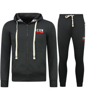  TopStar Dik Geweven Joggingpakken Heren  ICON   - Trainingspakken  - Huispakken  Volwassenen -  11986 - Zwart