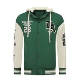 ENOS Baseball Jas met Capuchon Oversized  - Bomberjack Heren - 523 - Groen