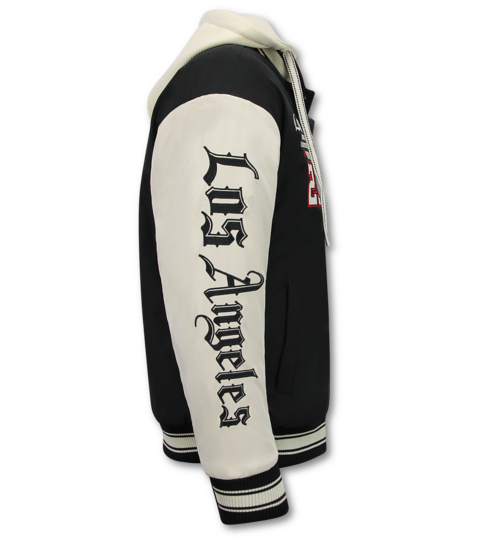 ENOS Baseball Jas met Capuchon Oversized  - Bomberjack Heren - 523 - Zwart