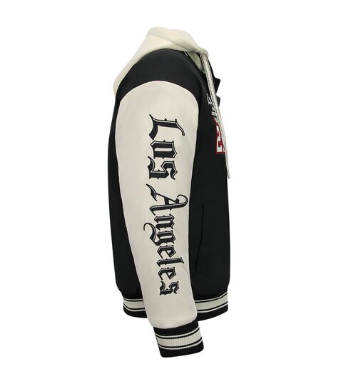 ENOS Baseball Jas met Capuchon Oversized  - Bomberjack Heren - 523 - Zwart