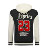 ENOS Baseball Jas met Capuchon Oversized  - Bomberjack Heren - 523 - Zwart