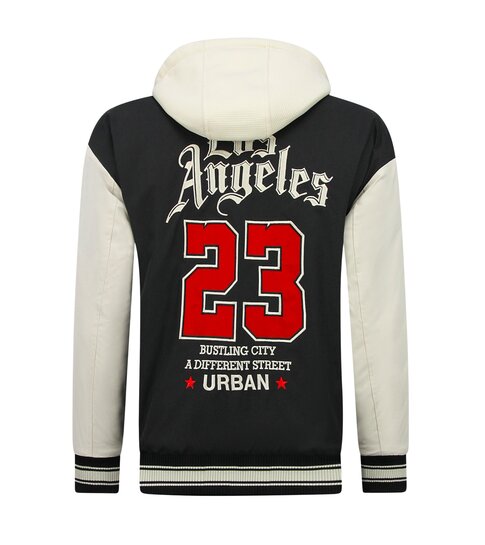 ENOS Baseball Jas met Capuchon Oversized  - Bomberjack Heren - 523 - Zwart