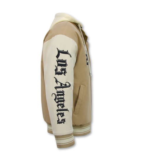 ENOS Baseball Jas met Capuchon Oversized  - Bomberjack Heren - 523 - Bruin