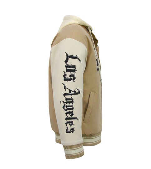 ENOS Baseball Jas met Capuchon Oversized  - Bomberjack Heren - 523 - Bruin