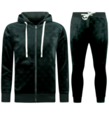 True Rise Trainingspak Heren - Dik Geweven Joggingpak Heren - Teddy Huispak Heren - 11893 - Zwart