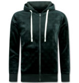 True Rise Trainingspak Heren - Dik Geweven Joggingpak Heren - Teddy Huispak Heren - 11893 - Zwart