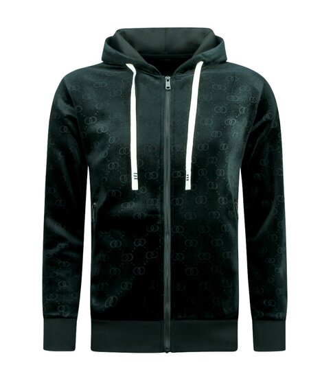 True Rise Trainingspak Heren - Dik Geweven Joggingpak Heren - Teddy Huispak Heren - 11893 - Zwart