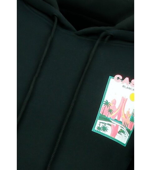 TRUE RISE Oversized Hoodie Heren met Capuchon - Casablanca - Dik Geweven - 5992 -Zwart